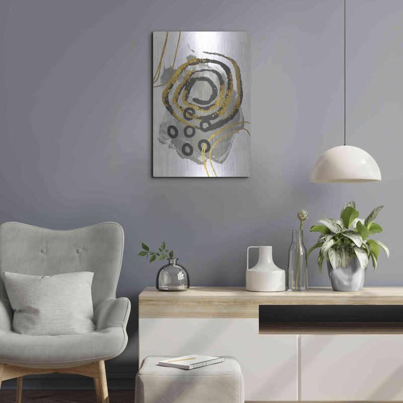 Brayden Studio «Gold Meets Neutrals VI» par Andrea Haase, mur en métal, H 24 po x l 16 po