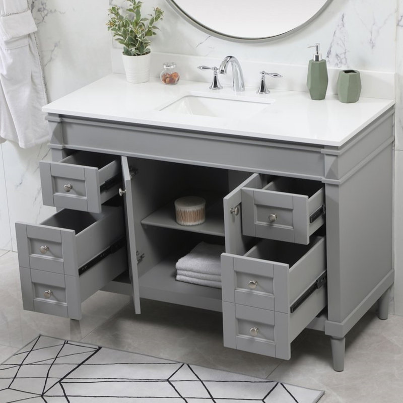 Ensemble de meuble-lavabo simple 48 po Readington, gris