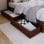 Lit plateforme en bois avec pied de lit et tiroirs de rangement Ronan-477809-477817