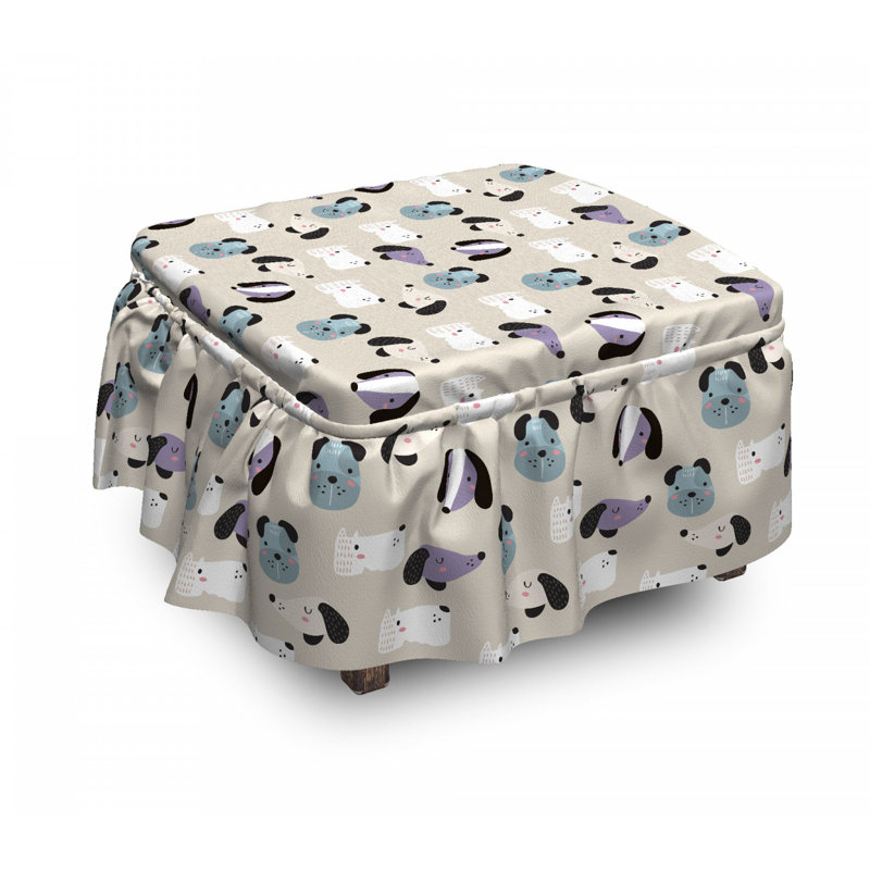 Housse pour repose-pieds chiot face de chambre