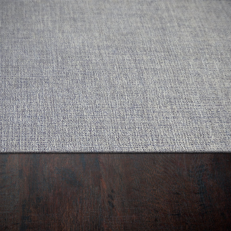 Tapis gris en laine crocheté à la main Carreon, Rectangle 3 pi 3 po x 5 pi 3 po