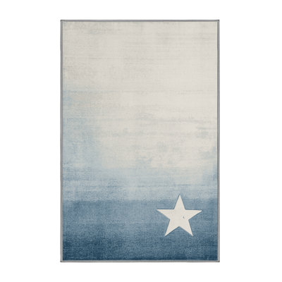 Machine Washable Bucktown July 4Th Modern & Contemporary Abstract Rug in Gray – Gray Binding