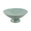 Bol décoratif décoratif à piédestal rond pour salle à manger - Décoration intérieure moderne pour centre de table, vestibule ou salon - 15 po, vert