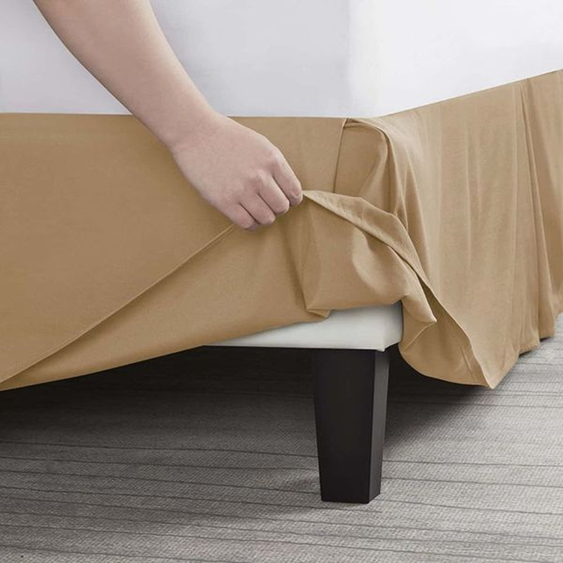 Luxury Pleated 14" Bed Skirt, Mocha, Full XL