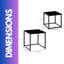 Andrie 2PC Nesting Tables Living Room Furniture