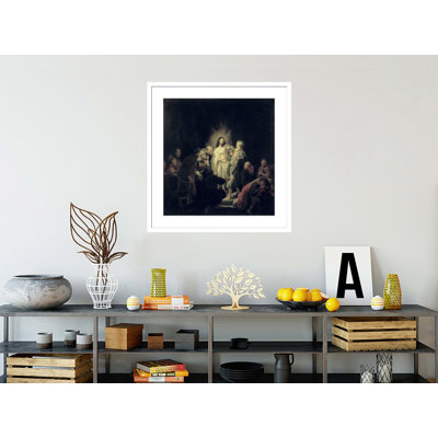 «The Incredulity of St. Thomas» par Rembrandt van Rijn - Reproduction giclée encadrée