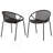 Patio Dining Chairs Stackable Chairs With Breathable Design Modern Simple Art Style (Set Of 2),Metal Legs+Plastic Backrest,Black-912249246
