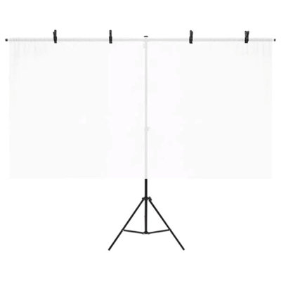 Vidaxl T-Shape Background Stand Black 