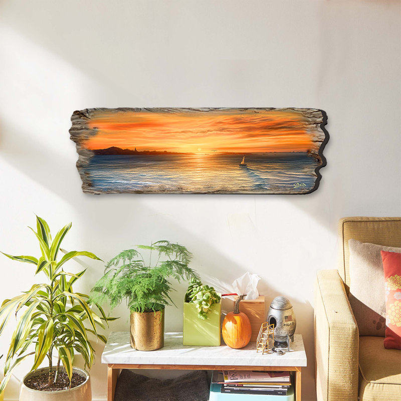 «Ocean Sunset On Wood» par G. DeBrekht