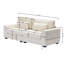 Canapé de 79,5 po en tissu moderne avec coussins moelleux, accoudoirs élégants et structure en bois massif robuste - sièges confortables pour le salon, la chambre à coucher ou le salon de bureau-115299953