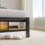 Lit plateforme simple avec tête de lit, surface de chargement, DEL, sans sommier, métal, cadre de rangement encastré, point de rangement grand format, lumières DEL, croissance
