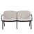 Coussin beige, structure noire sélectionné