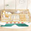 Lit double sur pied avec lattes, lit double Montessori avec clôture et porte, lit double pour enfants Montessori-1306079552-1306079554