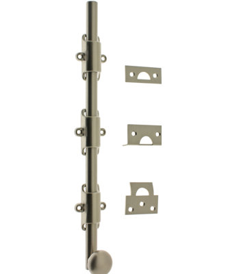 Solid Brass 18" Heavy Duty Surface Bolt