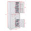 Armoire de rangement polyvalente pour la cuisine, la salle de bain, la salle à manger et le salon - équipée de 2 tiroirs coulissants et d'une tablette réglable-424972262