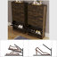 Vida 3 Drawer Flip Down Shoe Storage Free Standing Cabinet For Hallway-122852330-123056910