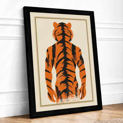 Tiger Stripe Figure Eclectic - Framed Print