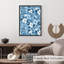 Motif floral de fleurs bleues III-1703422929