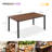 Rectangular Metal Outdoor Dining Table , 63.38'' in. W 35.23'' in. D-2018506760
