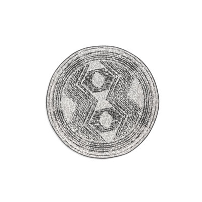 Round Dynamic Geometric Indoor / Outdoor Area Rug