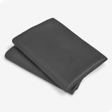2 Pack Luxury Satin Silk Pillowcase Silk Cover Standard Queen King Pillow Cover, 20”×30” Black