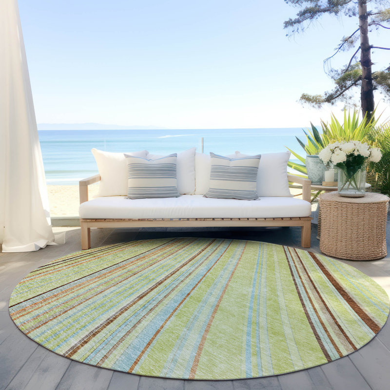 Tapis Chayden avec envers antidérapant, Rond 8 pi