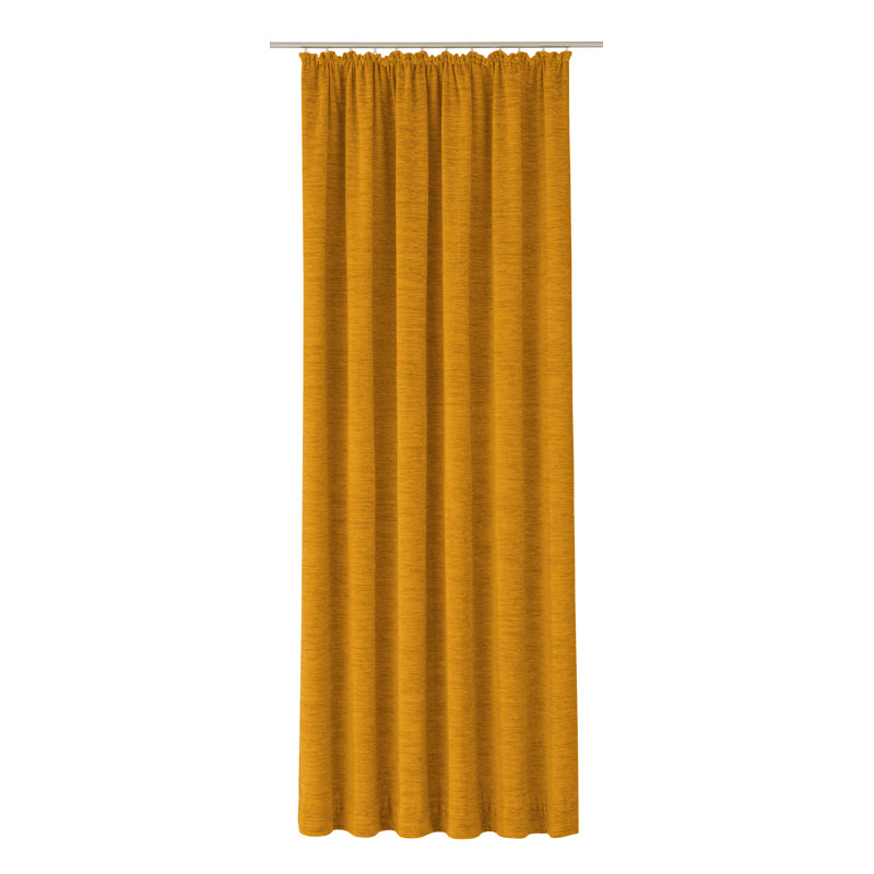 Breedlove Room Darkening Curtain Single Panel, 225cm H x 270cm W, Old gold
