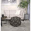 Pouf artisanal en laine et coton, couleur marron