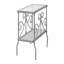 Table d'appoint, table d'appoint, table de bout, table de chevet, lampe, verre trempé transparent, métal, traditionnel-362342021