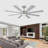 Liosbel Industrial Dc Motor Ceiling Fan With Light,Large Ceiling Fan With 8 Reversible Blades,2 Downrods,6-speed Remote Control,Home Or Commercial Ceiling Fans for Porch/Garage/Shop-664049567-656496835-658743942