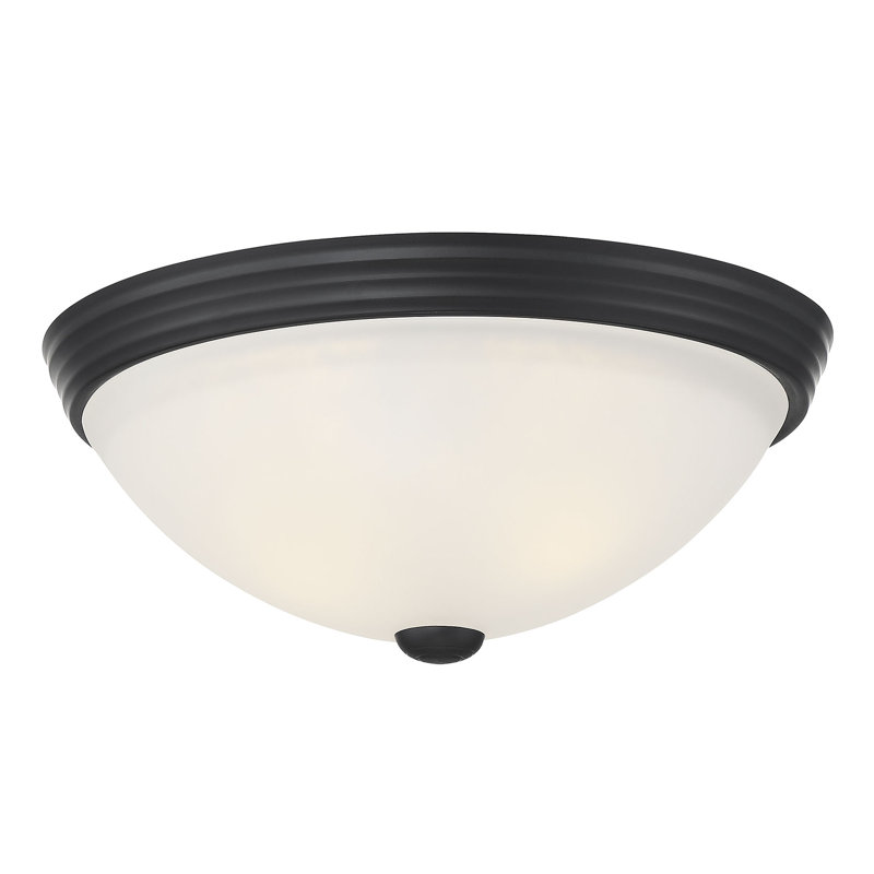 Plafonnier encastré 2 lumières Breanna, H 4,5 po x l 11 po x P 11 po, Noir