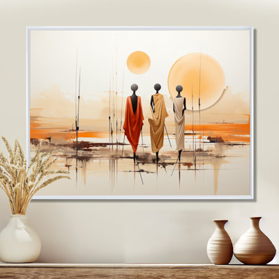 Bushmen africain du Kalahari I - art mural tribal africain