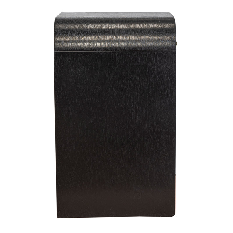 Elena Curved Edge Nightsand, Black