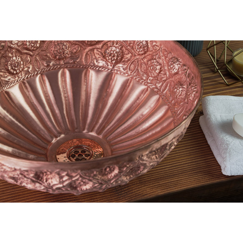 ALFIQ 469.9mm L x 469.9mm W Copper Circular Sink
