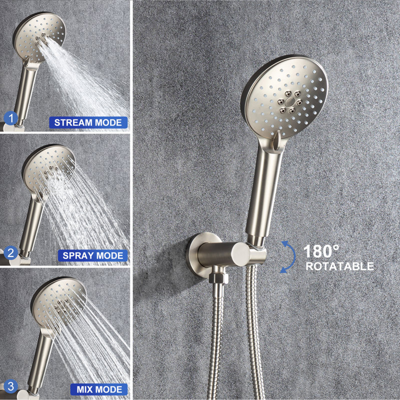 All-In-One Kit with Rough in-Valve, Brushed Nickel