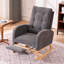 Chaise berçante avec repose-pieds à haut dossier-549167386