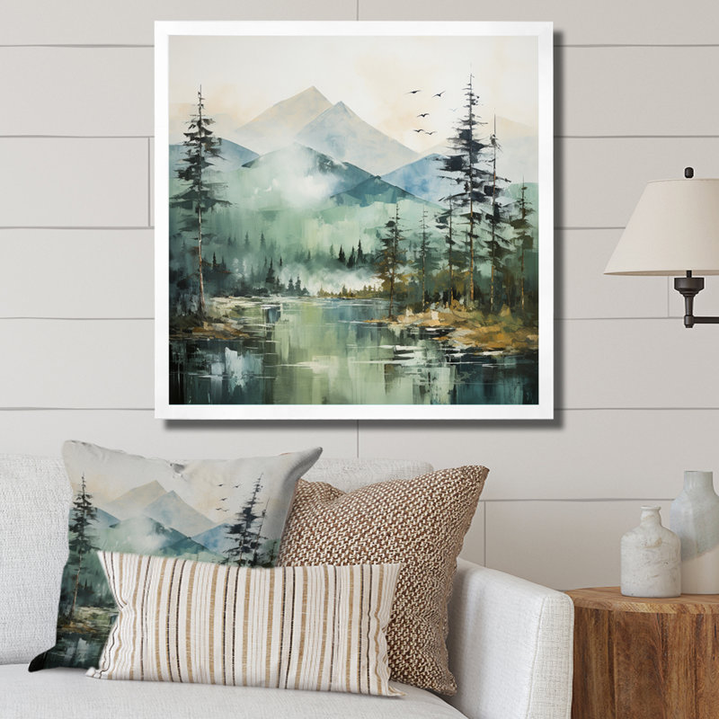 «Bold Landscape Canada Emerald Wilderness I», reproduction, Cadre photo blanc, H 16 po x l 16 po x P 1 po