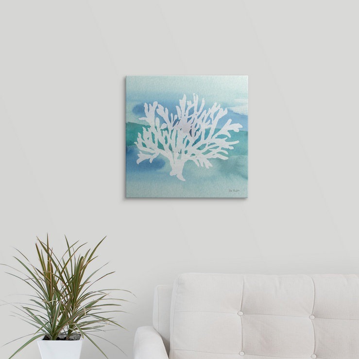 « ii » par lisa audit, reproduction d’art Sea Life Coral, H 8 po x l 8 po x P 1,5 po, Toile