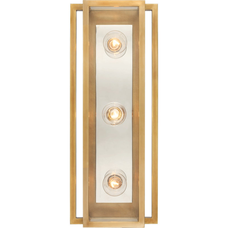 Ian K. Fowler Halle 18" Vanity Light, Gold/Sliver