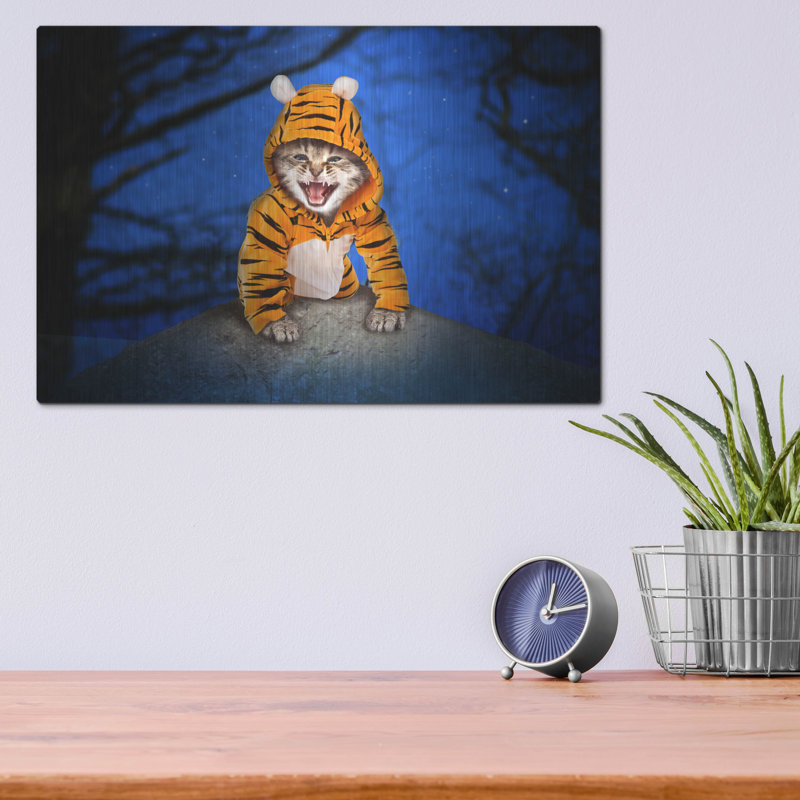  «Halloween Cat» par John Hovenstine, art mural en métal, 16 po x 12 po, H 12 po x l 16 po