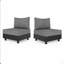 Ensemble modulaire de patio en aluminium 5 pièces avec chaises modulaires et table basse