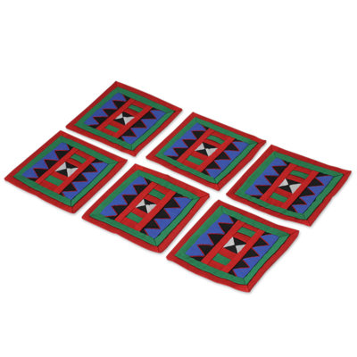 Cotton Square 6 Piece Coaster Set