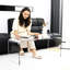 Table basse moderne en cascade en acrylique
