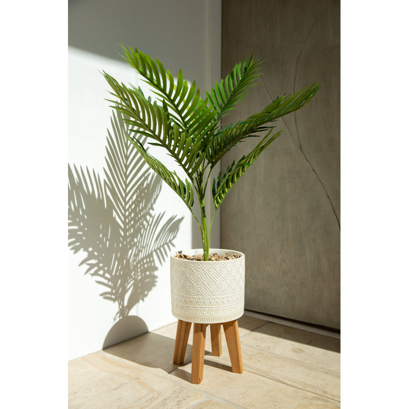 32'' Faux Palm Tree in Ceramic Planter