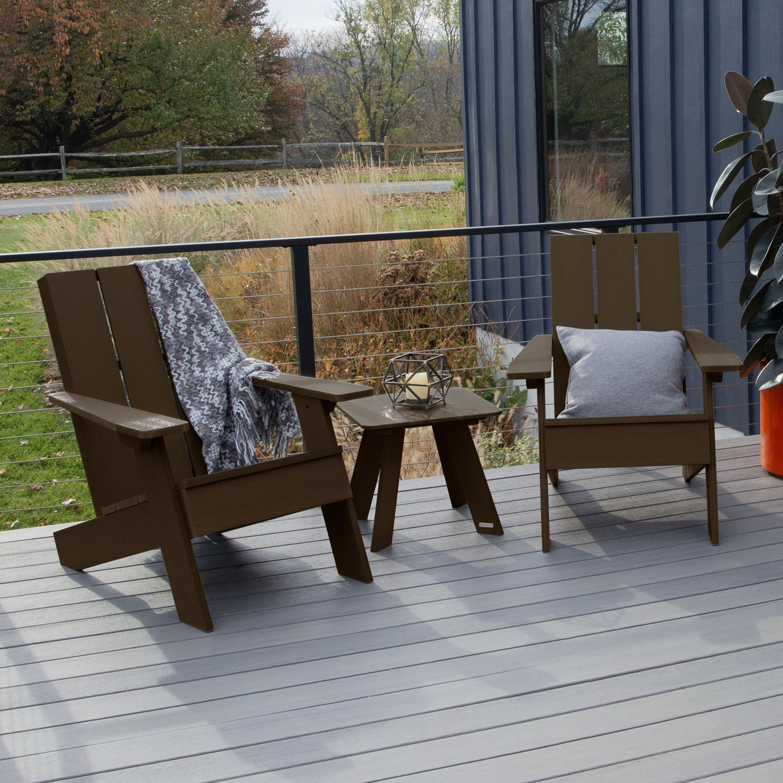Byrnes 2 - Person Patio Conversation Set, Weathered Acorn