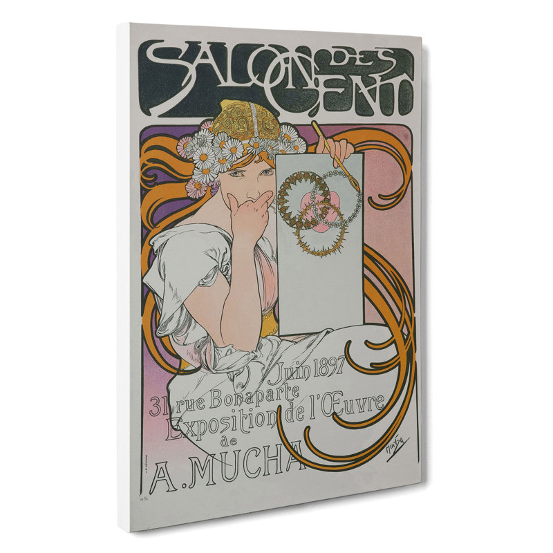 Salon Des Cent Vol.1 by Alphonse Mucha - Wrapped Canvas, 60cm H x 40cm W x 3cm D