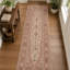 Tapis de couloir en chenille rose poudré-316521245