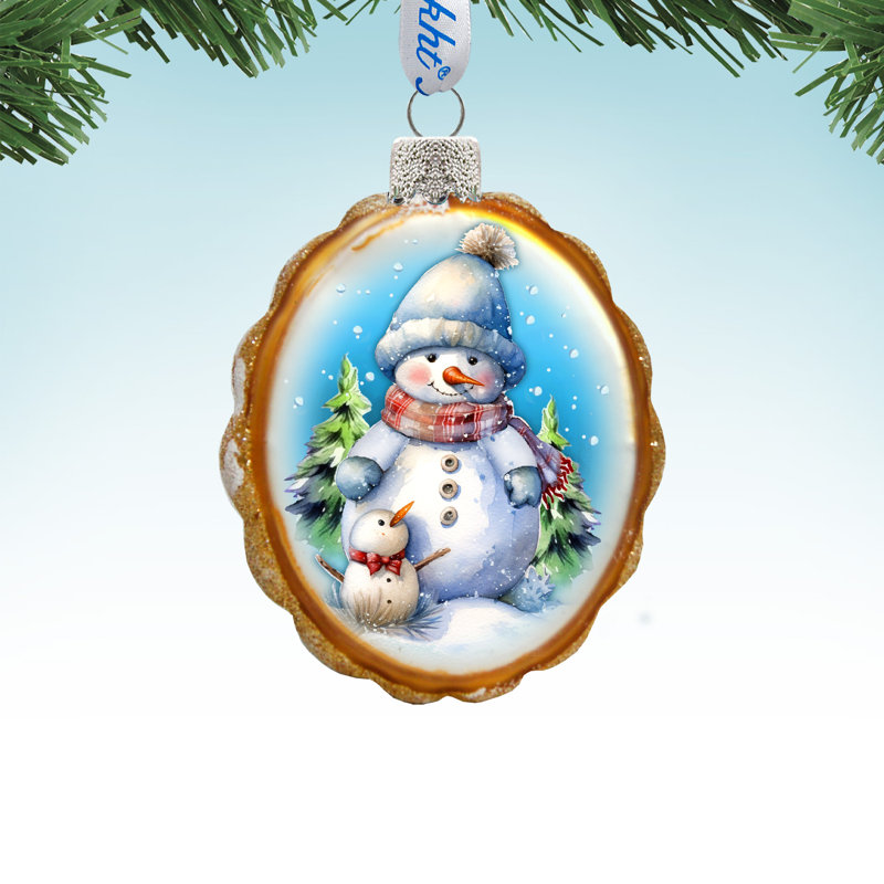 4'' Glass Hanging Figurine Ornament