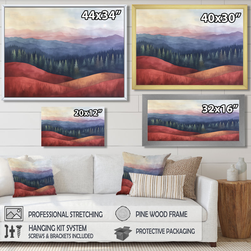 Christner - campagne, impression d'art mural, Toile tendue, H 16 po x l 32 po