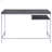 Grey And Chrome Rectangular Writing Desk